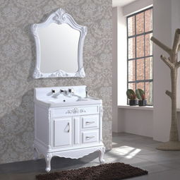 歐式新款玉石浴柜 開啟簡歐落地浴室柜的優雅衛浴體驗